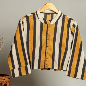 Handmade Block Print Cotton for Women ? Ethnic Floral Printed Top with Long Sleeves